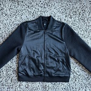Adidas ID Satin and Sherpa Fleece Track/Bomber Jacket